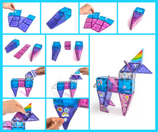 TYTAN® Magnetic Tiles Ultimate Unicorn 47-Piece Building Blocks Set