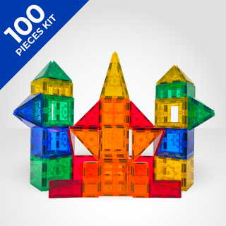 Tytan® 100-Pc Magnetic Tiles & Building Blocks Set - STEM Certified - Provides Hours of Creative Fun!