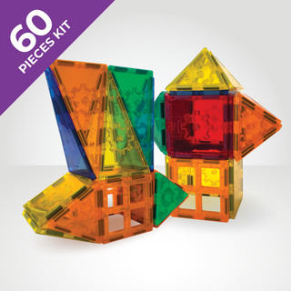 Tytan® 60-Pc Magnetic Tiles & Building Blocks Set - STEM Certified - Provides Hours of Creative Fun!