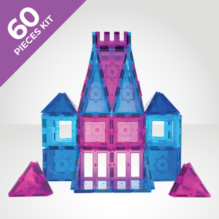 Tytan® 60-Pc Magnetic Tiles Crystal Castle Tile Set - STEM Certified - Provides Hours of Creative Fun!